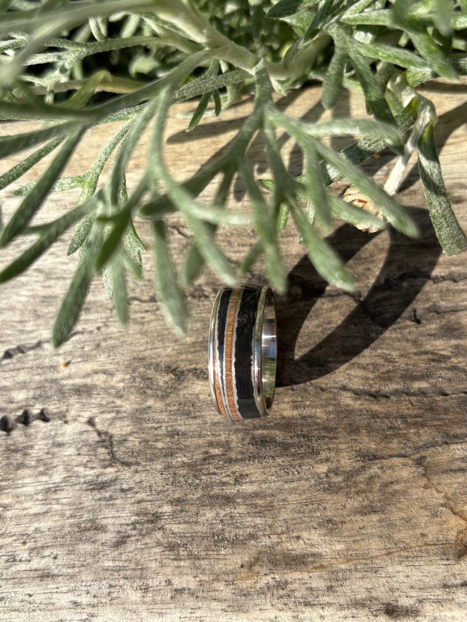 Ring (Abb.: Furnier mit Kunstharz)