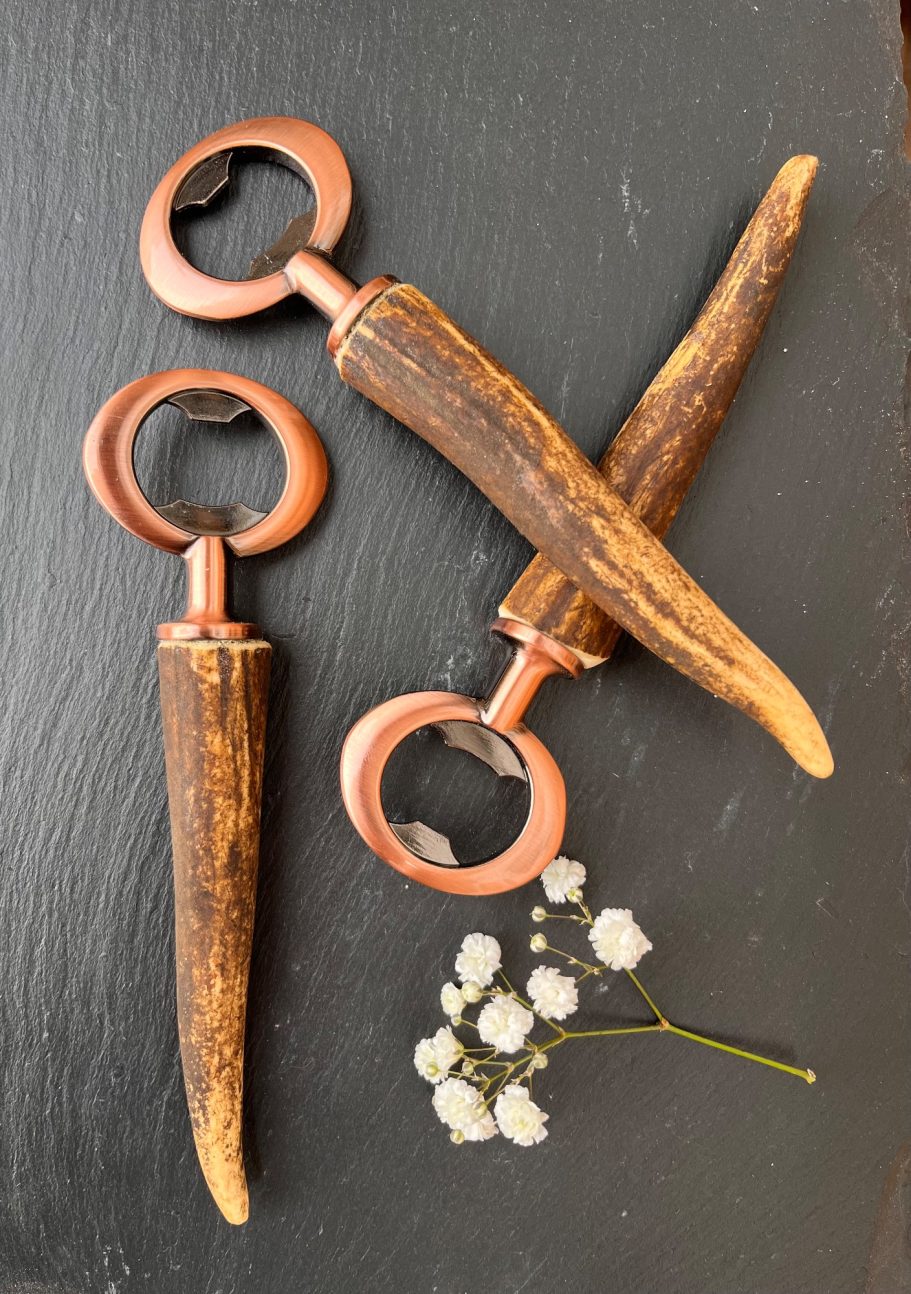 Flaschenöffner aus Hirschgeweih (Abb.: Hirschgeweih)